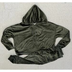 Sofia Intimates Velour Track Suit Green Size Large